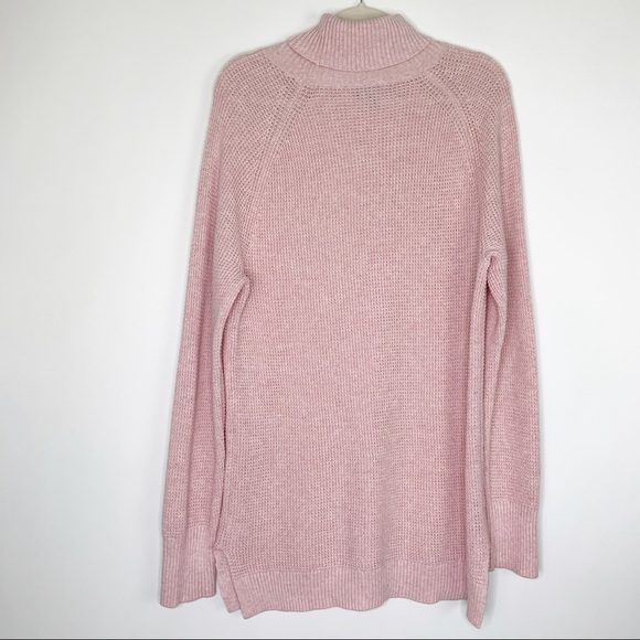 NEW J Crew Pink Knit Turtleneck Sweater Size Large - Picture 8 of 9